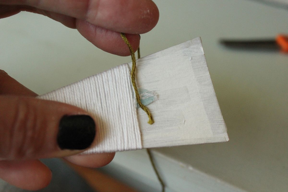 DIY String Tree Ornaments - green